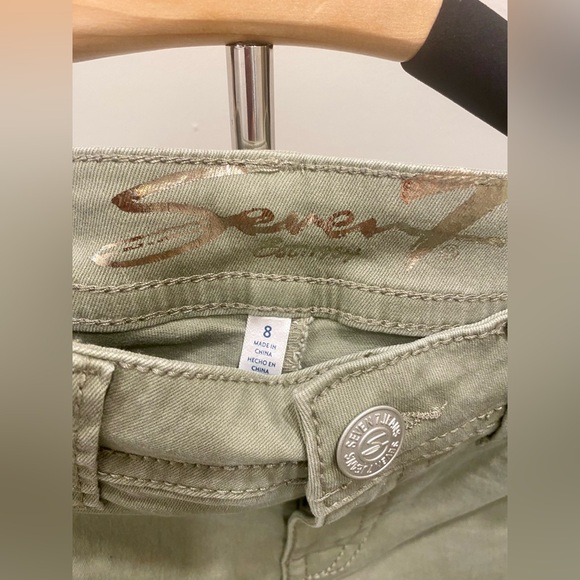 Seven7 Women's Starlette Cropped Jeans - Sage - Picture 2 of 6